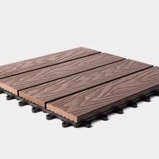 WPC Klikkes teraszburkolat elem 300x300mm - barna (M)