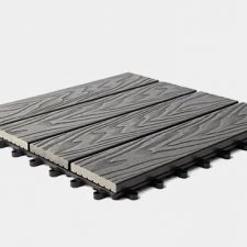 WPC Klikkes teraszburkolat elem 300x300mm - szürke (M)