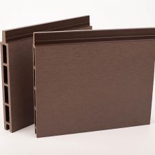 WPC Element kerítésléc zárt - sima sötétbarna (M)