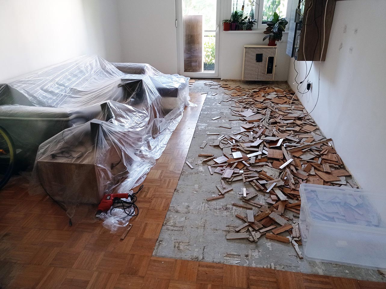 Parketta felszedése