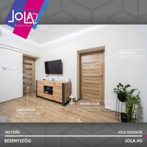 Krono K338 Credeza tölgy laminált padló és CPL ajtók Besenyszögön