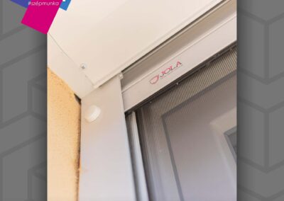 Vakolható tokos redőny mobilhálóval, Sitkén