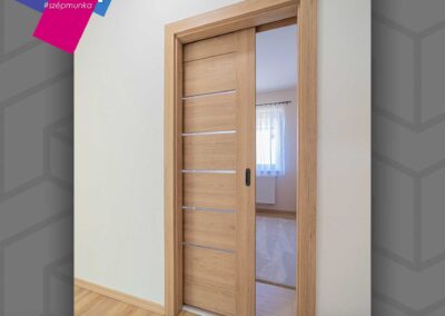 CPL Plus "Dobogókő" tolóajtó és tölgy beltéri ajtó Sitkén