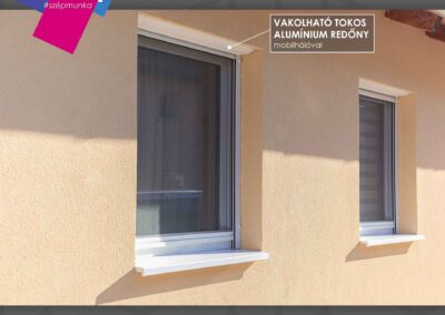 Vakolható tokos alumínium redőny mobilhálóval, Sitke