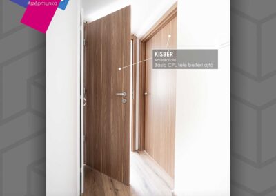 Beltéri ajtók és laminált padló egy győri otthonban