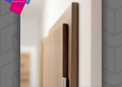 Beltéri ajtó részlete, JOLA kivitelezés Győrben