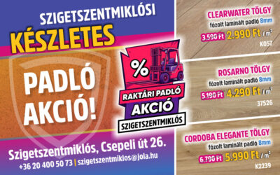 Laminált padlók Készletről, Akciósan!